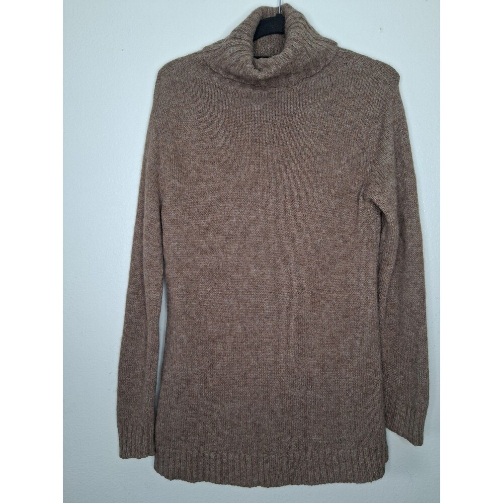Eileen Fisher Turtleneck Tunic Sweater Peruvian Baby Alpaca Minimalist XS